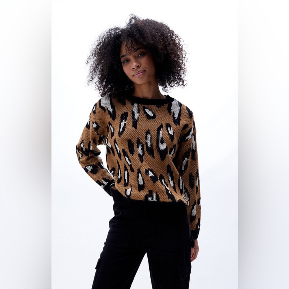 Shein Leopard Print Sweater